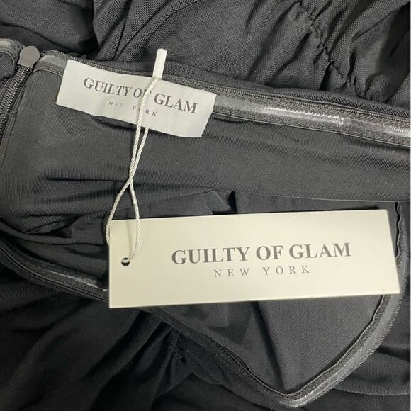 Guilty of Glam Ruched Strapless Mini Dress Black - Picture 7 of 8